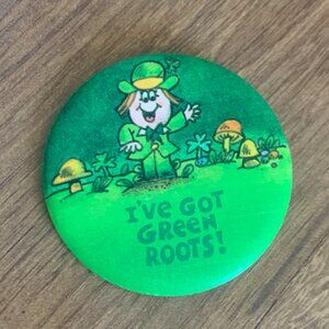 70's Green Roots Irish Pin